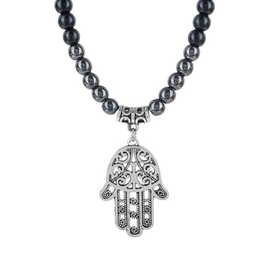 Natural Onyx with Hamsa Hand Mala